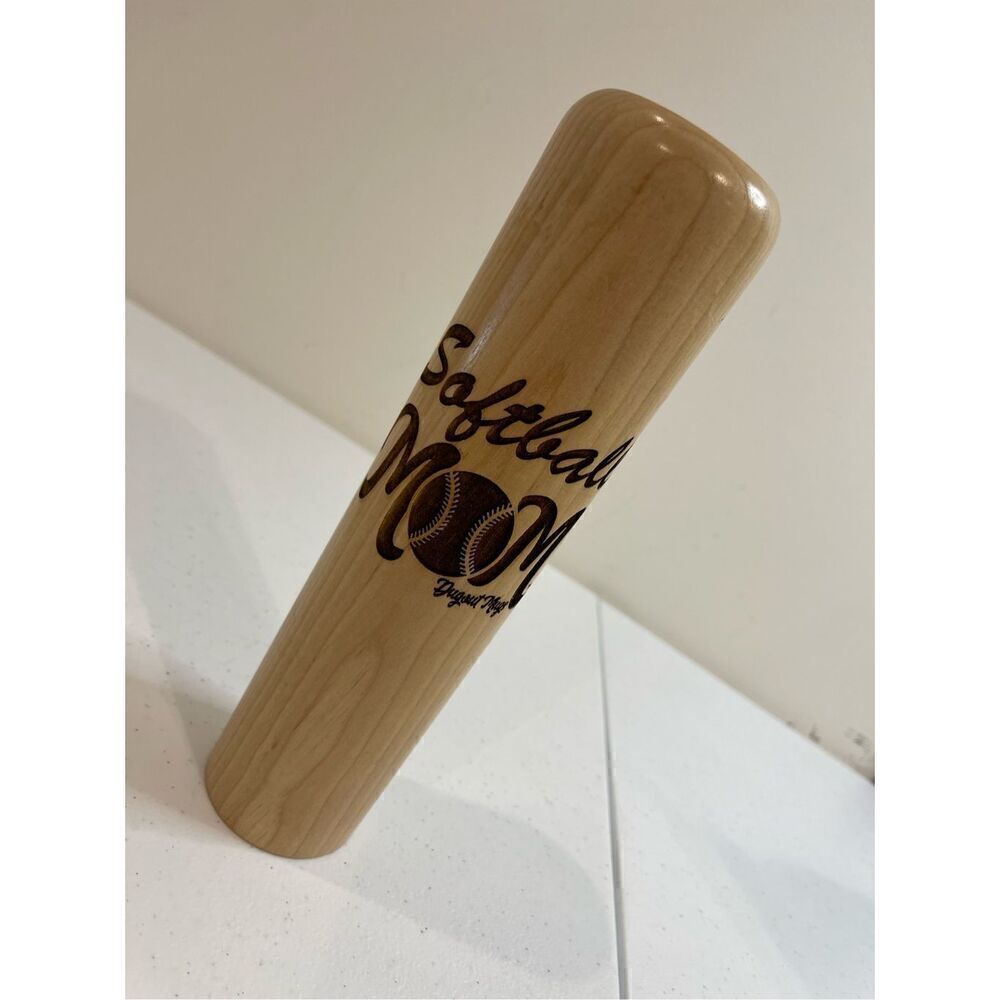 Softball Mom wooden bat mug